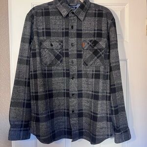Chaps Black and Gray Plaid flannel shirt